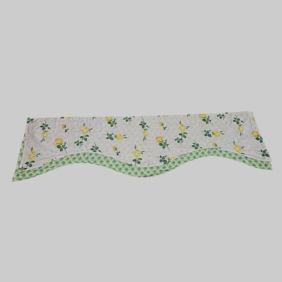 Vtg Lot 2 Carleton Varney Yellow Rose Pillow Cases Shams  Curtain Valance Set - Picture 4 of 7
